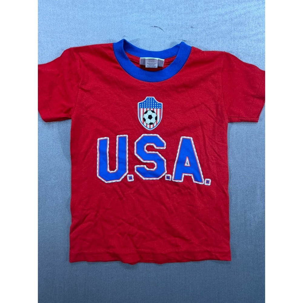 New Mad Engine United States U.S.A Kids Soccer Shirt World Cup Red Size SM